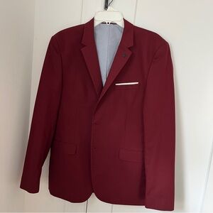 Zara Burgundy Suit Blazer
